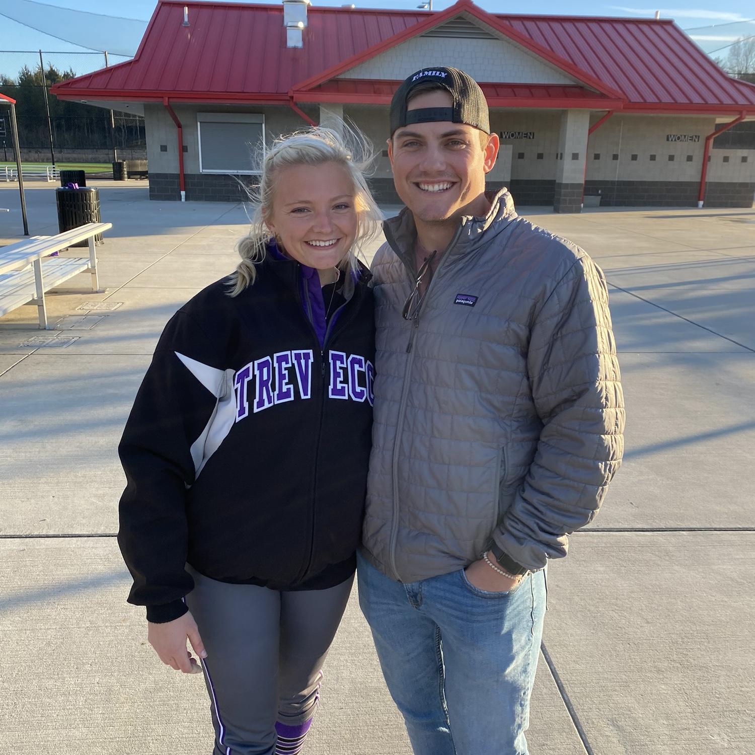 Daniel in the cold watching softball! 2.20.2022