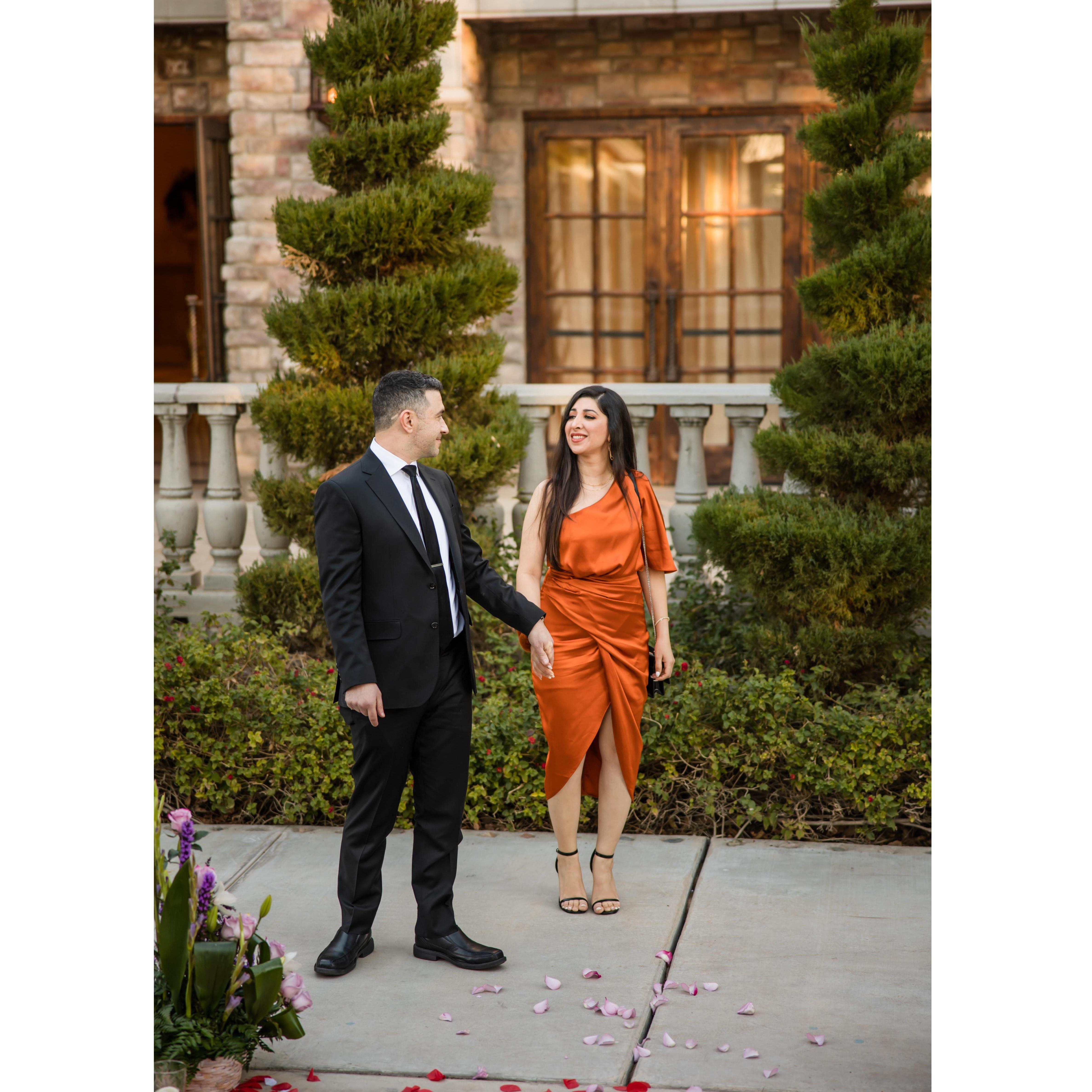 This photo was taken right before he proposed. I was told "we're going to dinner." I saw a photographer snapping our photos...I was so confused.
Circa January 16, 2021.
Ashley's Castle