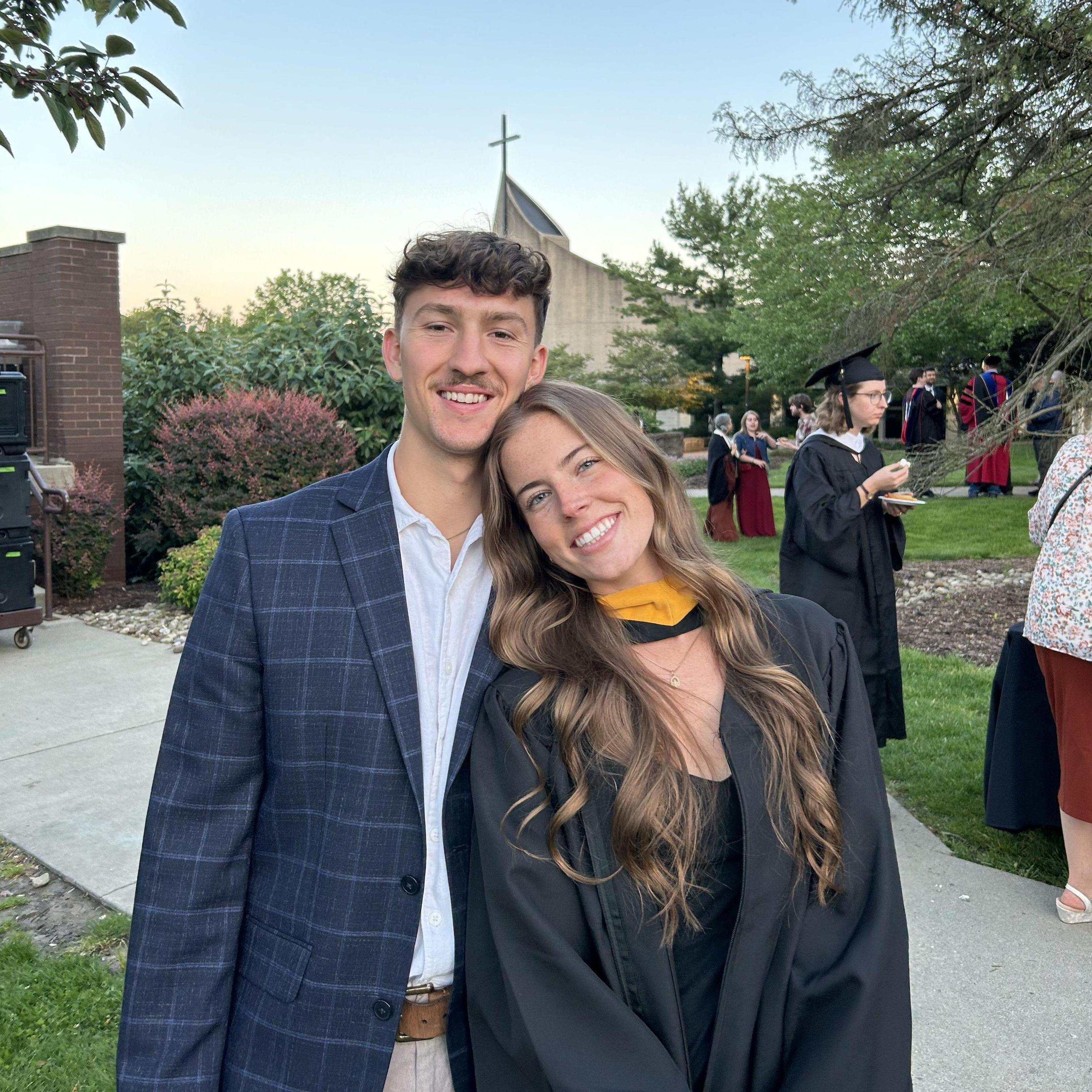 After just a few more months of long-distance Jon makes it home in time for my graduation! Finally back together again and celebrating:) - Kat
