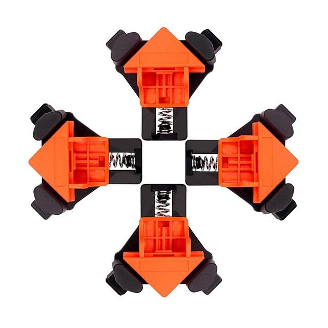Corner Clamp, Hermard Corner Clamps for Woodworking Set of 4, 90 Degree Right Angle Clamp with Adjustable Swing Corner, Corner Clip Fixer for Carpenter, Cabinet, Picture Frame, Craft Project