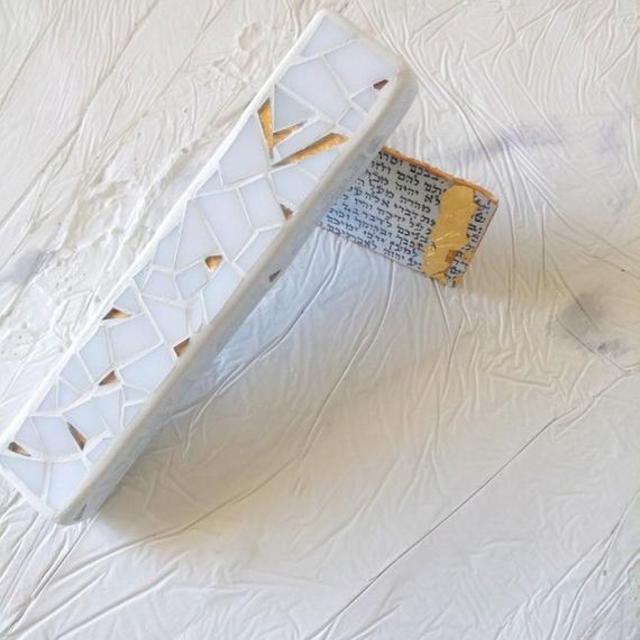 Custom Mezuzah from Wedding Glass Shards