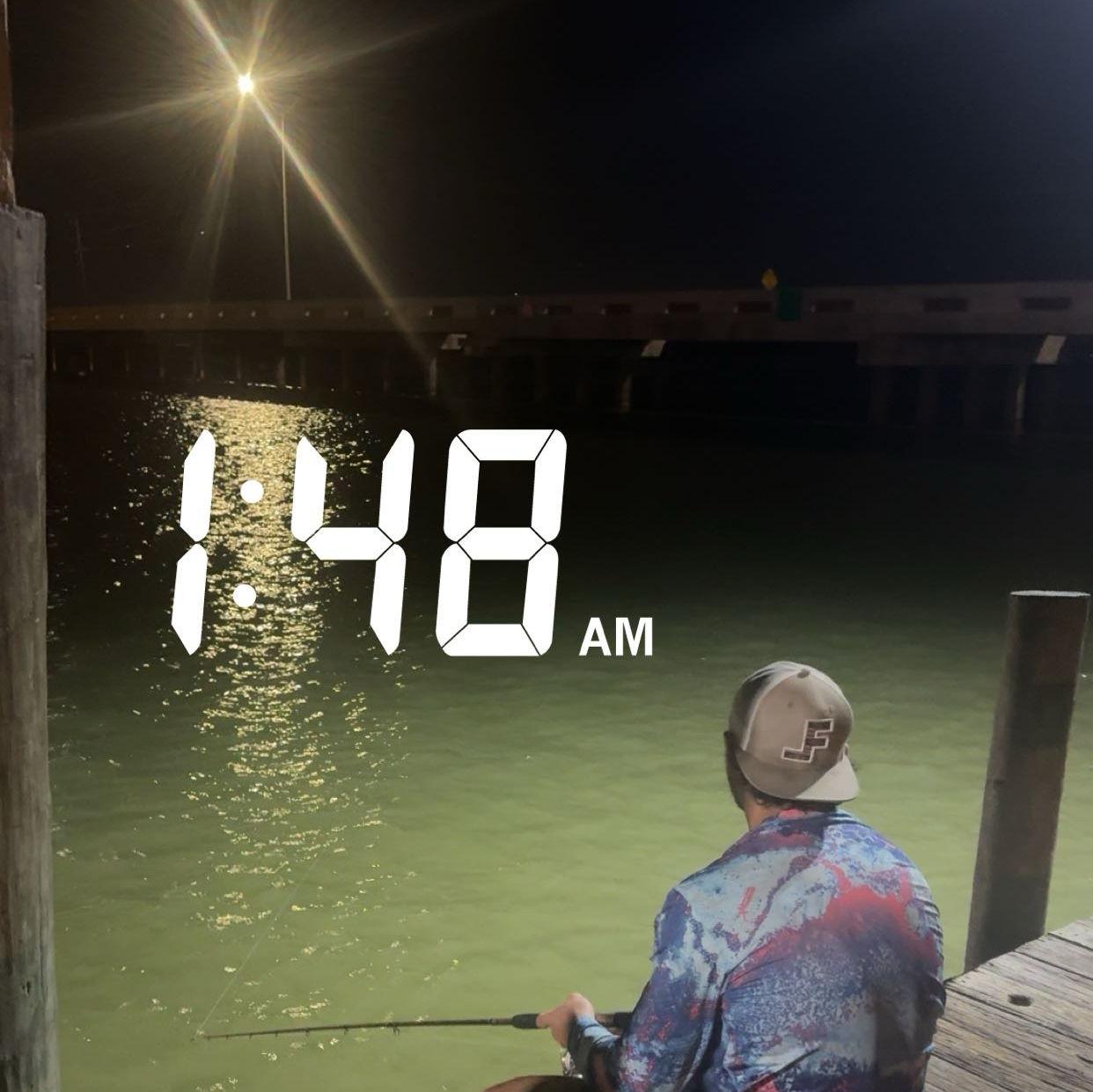First night fishing at Red Dot Pier, we were out there all night!