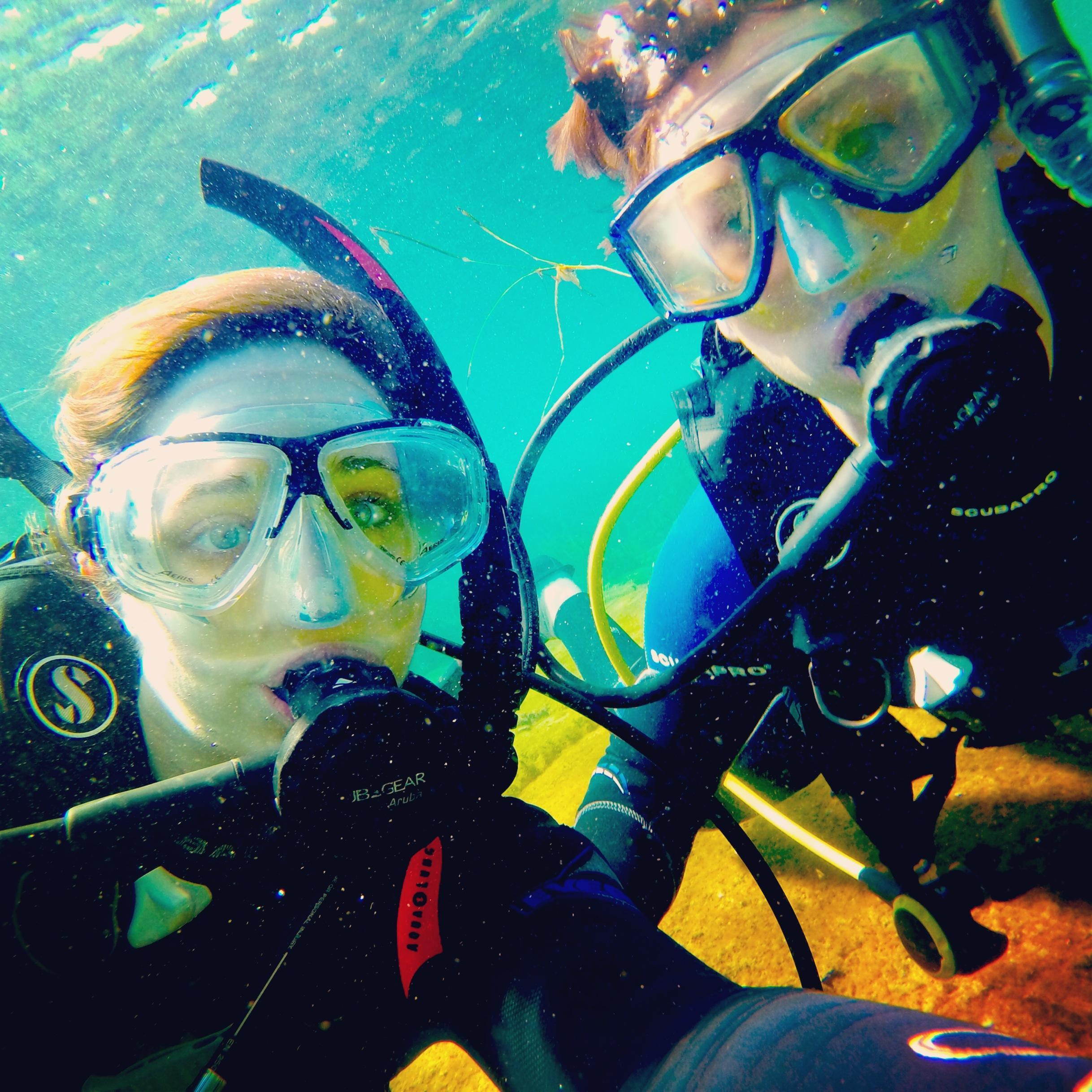 Getting our scuba certification