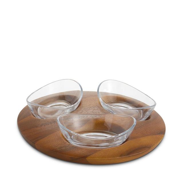 Nambé Vie Triple Snack Tray Set