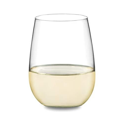 Libbey Vina Stemless White Wine Glasses, Set of 4