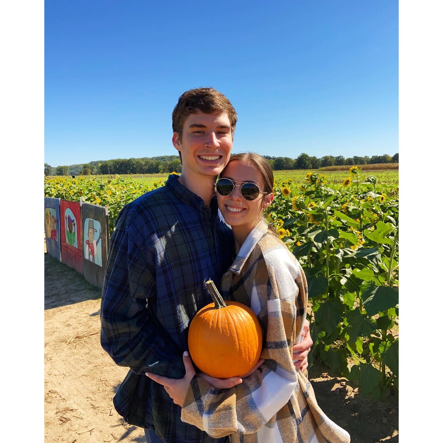 We love fall activities like the pumpkin patch.