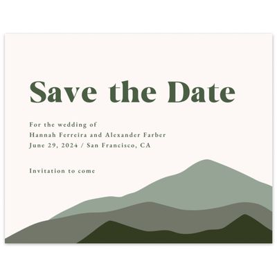 Multi-Colored Wedding Digital Save the Date - Langdon Landscape