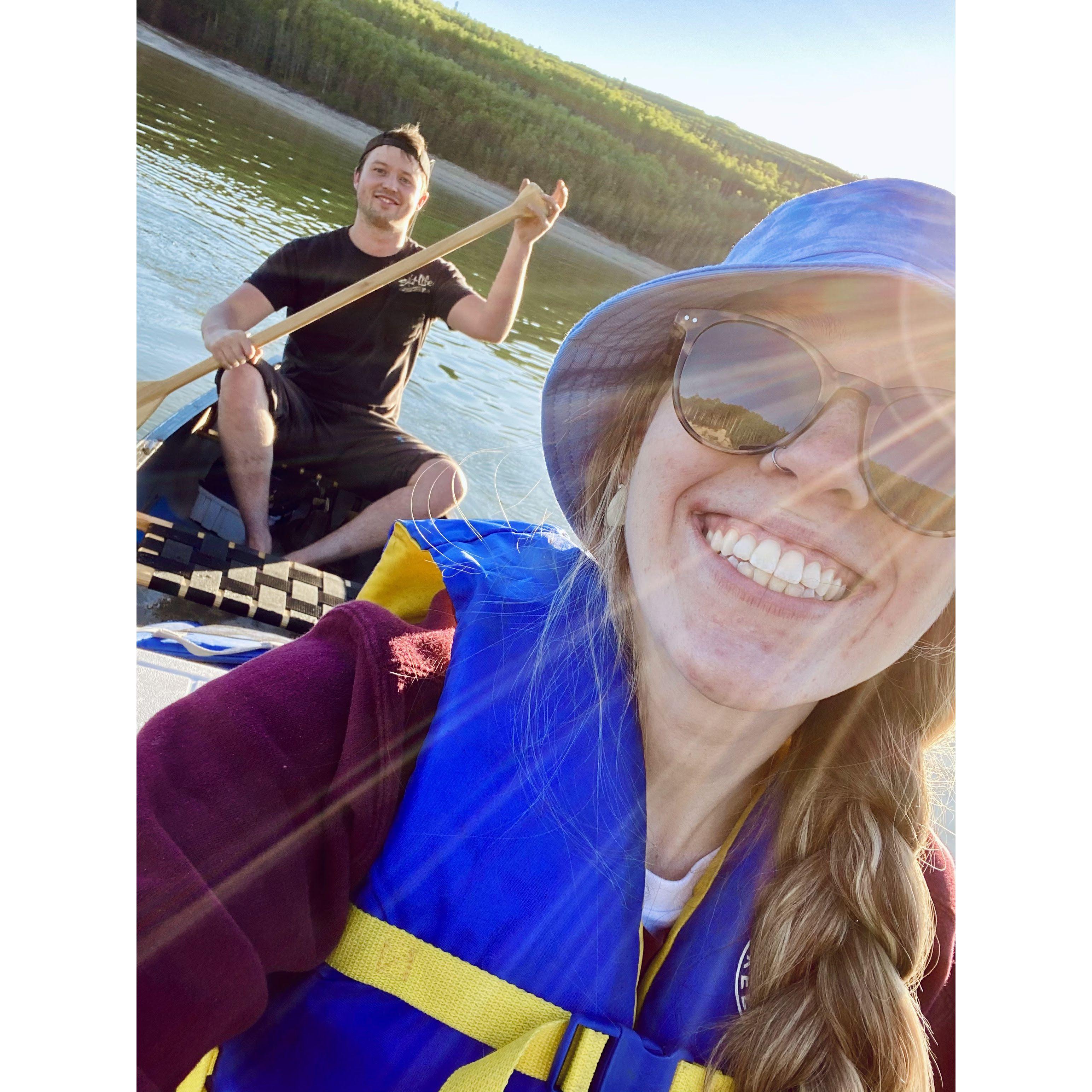 canoe camping trip on williston lake