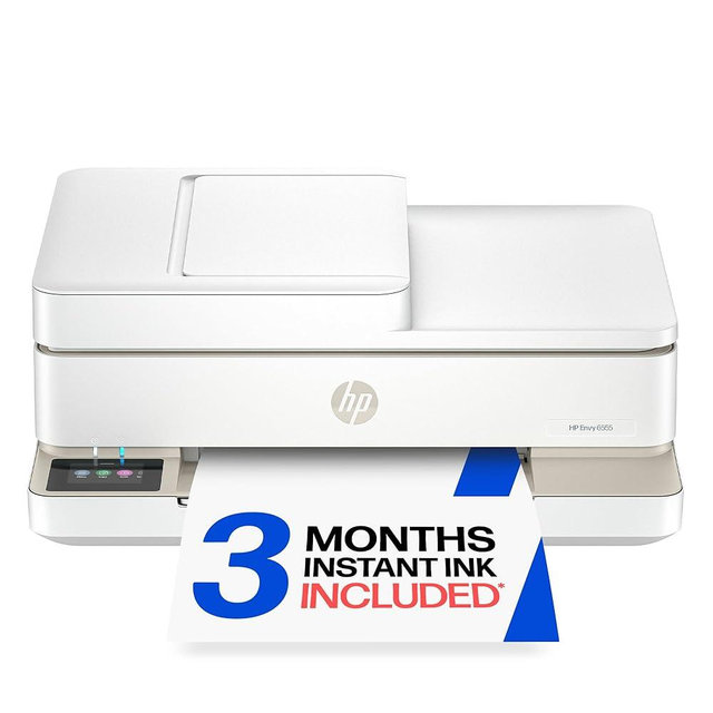 HP Envy 6555 Wireless All-in-One Color Inkjet Printer, Print, Scan, Copy, Duplex Printing Best-for-Home, 3 Month Trial of Instant Ink Included, AI-Capable (C2XR6A) Portobello