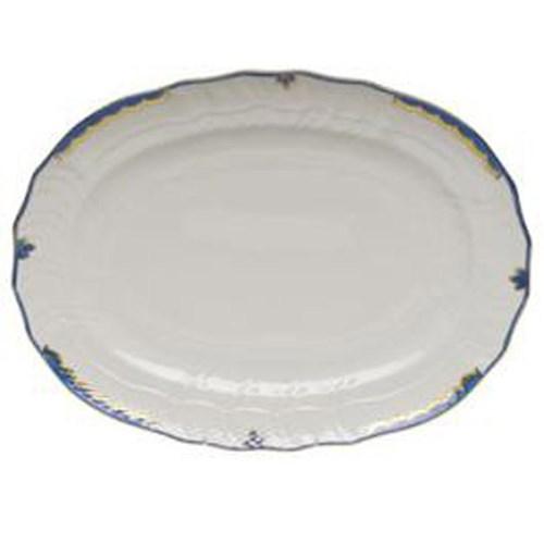 Herend Princess Victoria Blue Oval Platter, Medium