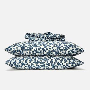 Luxe Sateen Core Sheet Set - Floating Petals in Abyss Queen