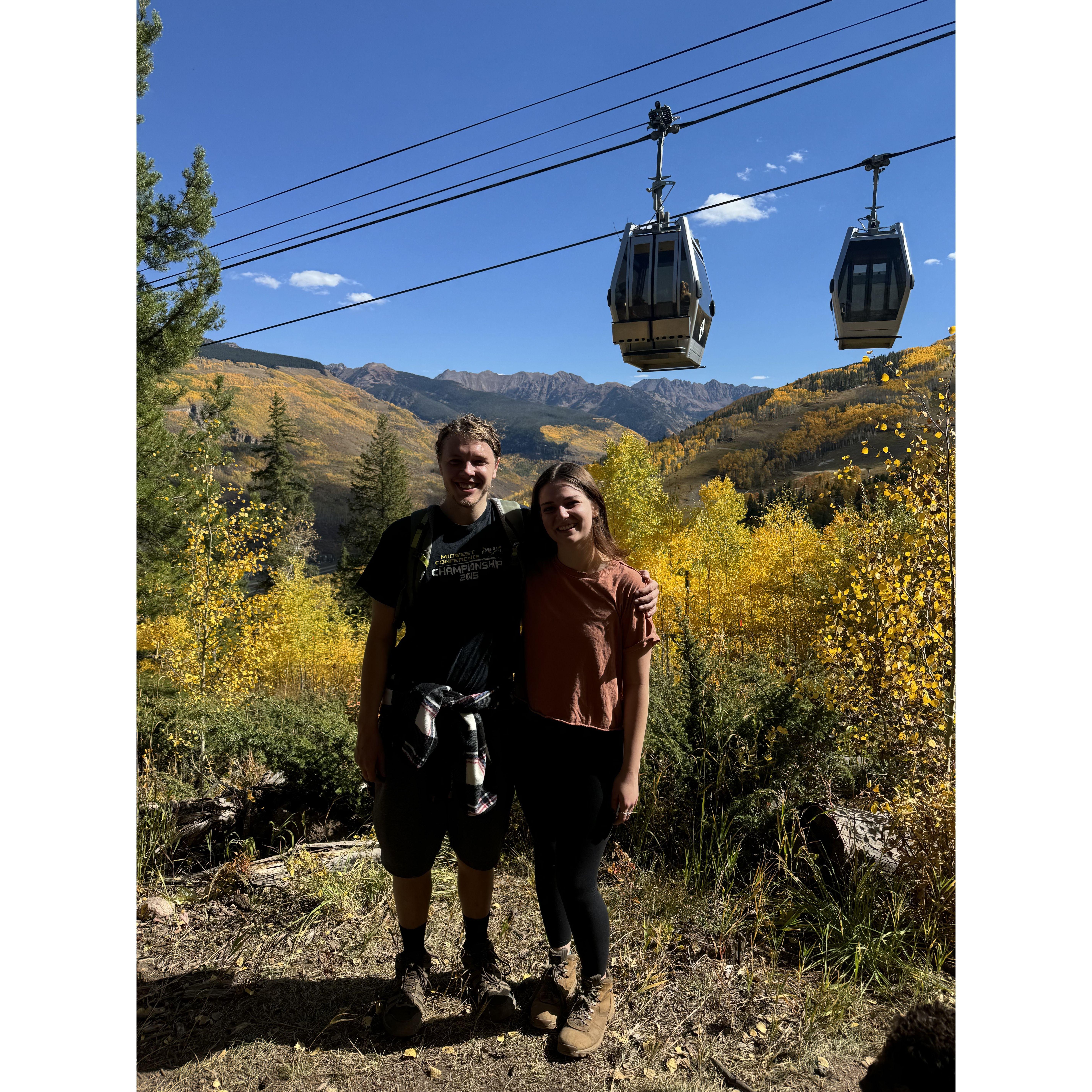 Enjoying the fall foliage in Vail!