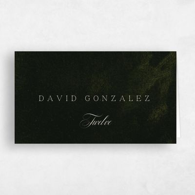 Deep Forest, Green Wedding Place Card - Brocard