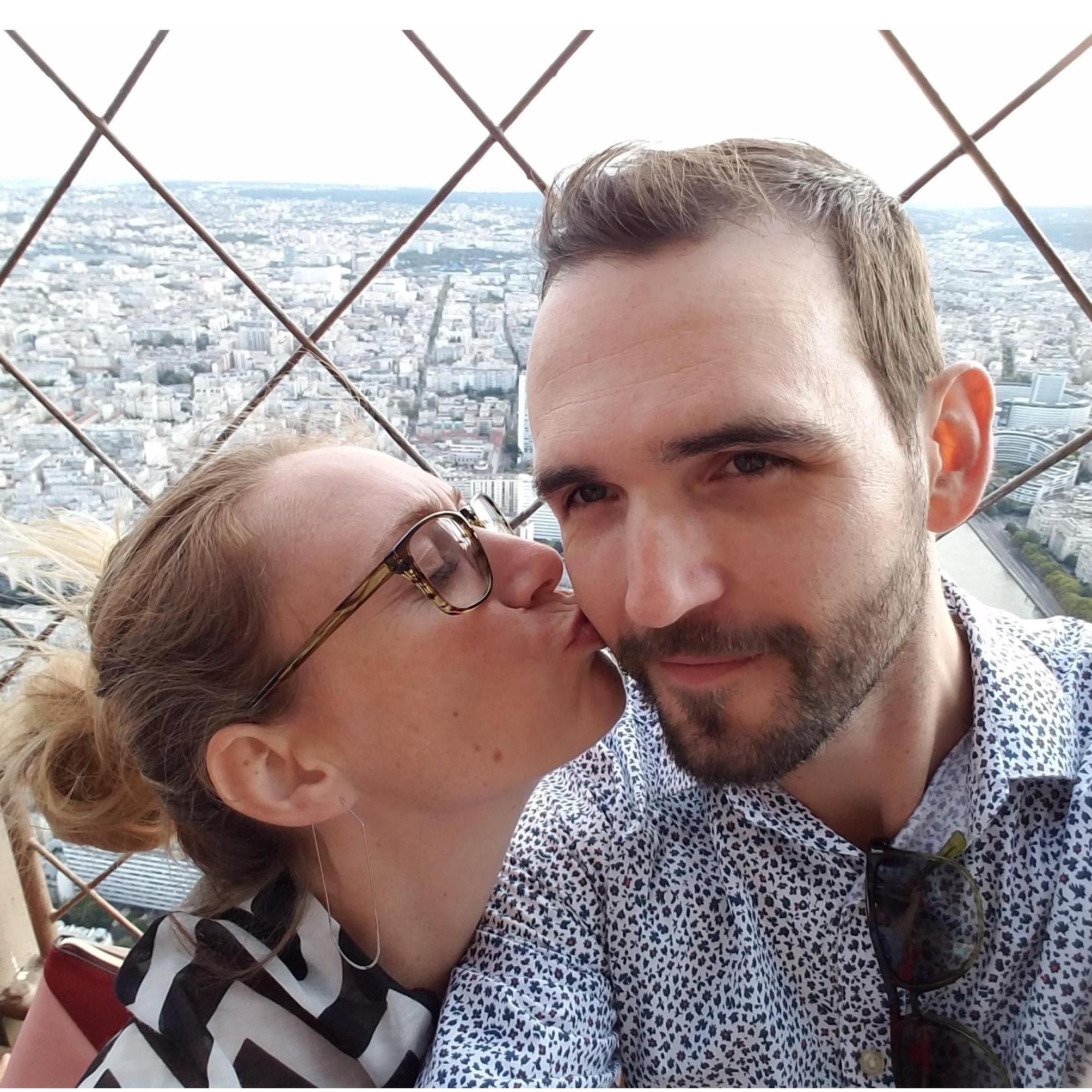 On top of the Eiffel Tower!