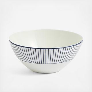 Gio Blue Pinstripe Cereal Bowl