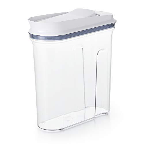 OXO 11114000 Good Grips Pop Medium Cereal Dispenser, Clear/ White, 3.4 qt