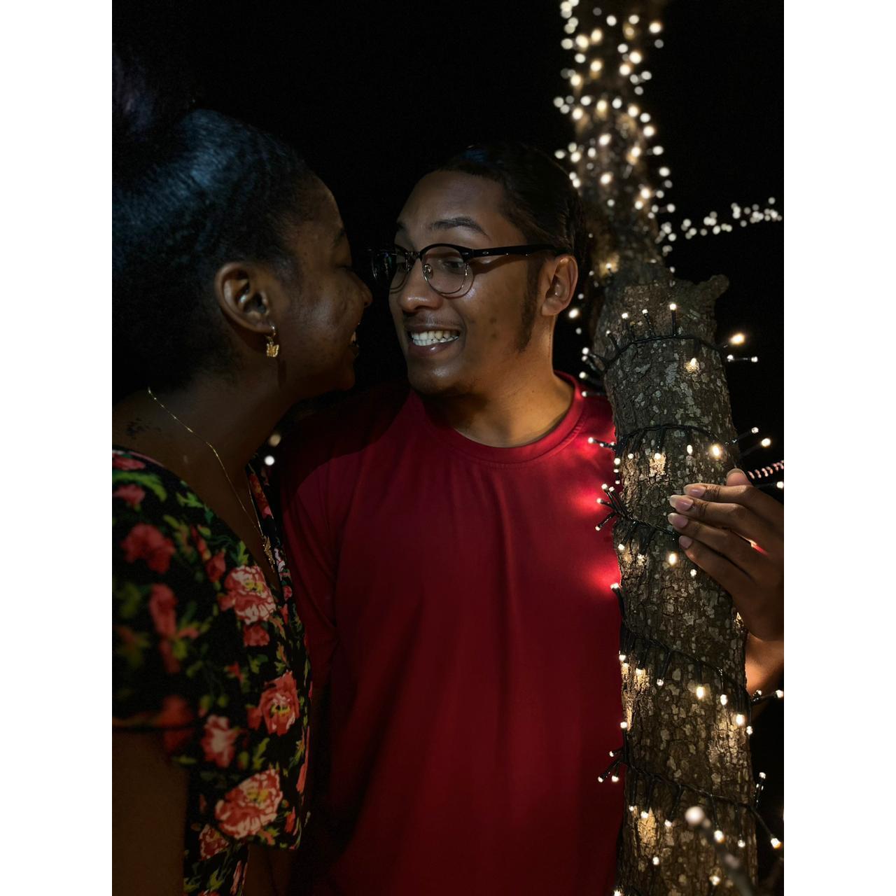 A smile anyone can love. Brighter than any lights on the tree. Love you Baby!