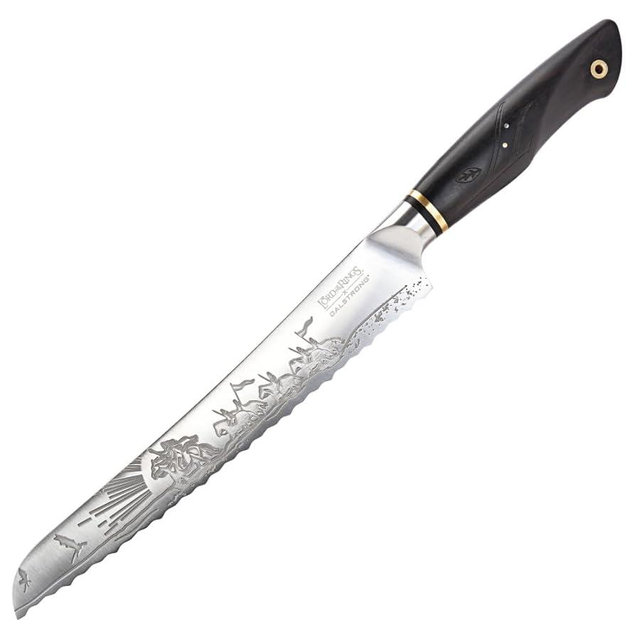 Dalstrong Bread Knife - 9 inch Serrated - Lord of the Rings™ Edition - Official Licensed Collection - Gandalf - Premium German X50CRMOV15 Steel - Ebony Wood Handle - Leather Sheath