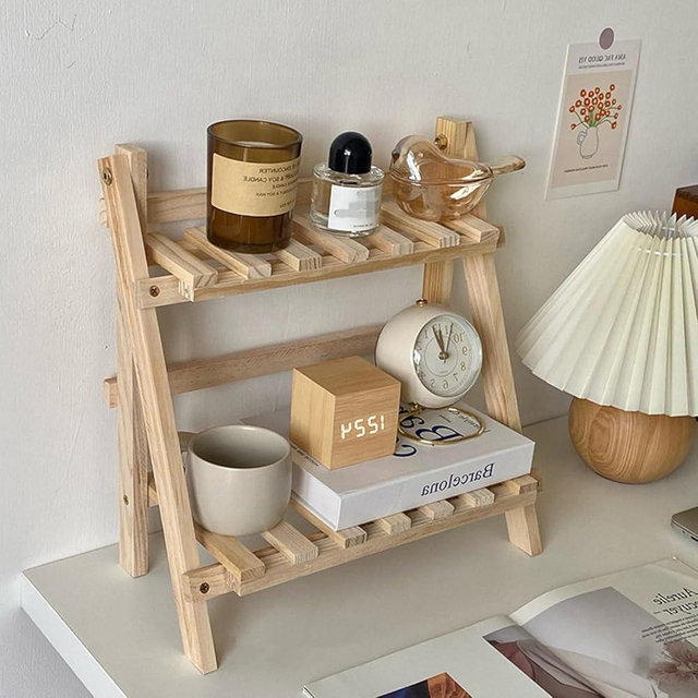 CRSUSUKJ 2 Tiers Plant Stand Bamboo, Plant Stand Indoor, Tabletop Bamboo Succulent Plant Stand for Window Sill Plant Shelf, Plant Stand, Rack Flower, Pot Holder, Desk Tiered Succulent Pot Holder