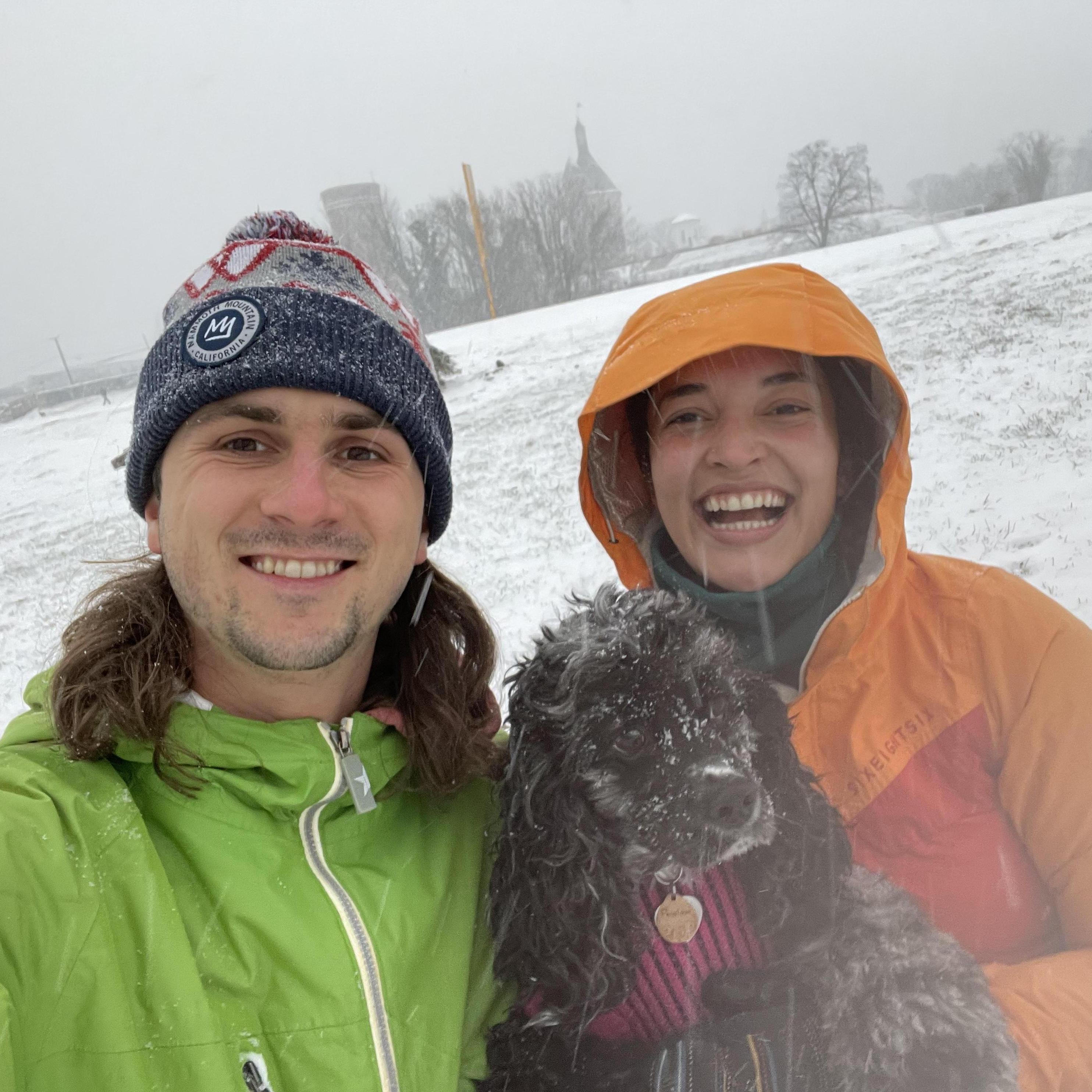 A snowy winter’s day at the park in Washington, DC, 2022.