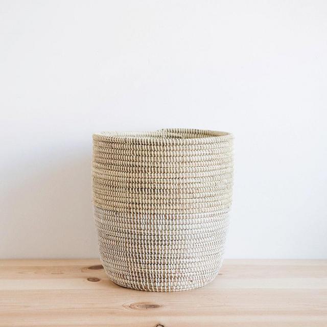 Woven Bath Bin Basket - Cream Dipped