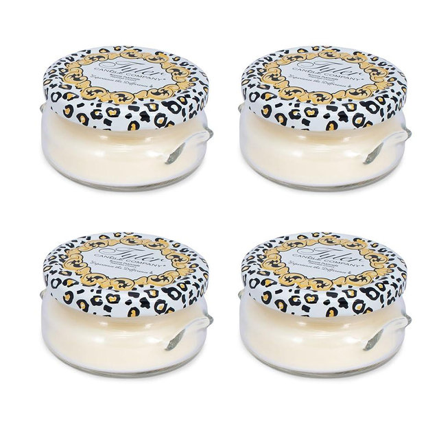 Tyler Creamy White 3.4 Ounce Glass Aromatherapy Scented Jar Candle Pack of 4, Diva