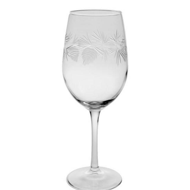 pine cone white wine glass