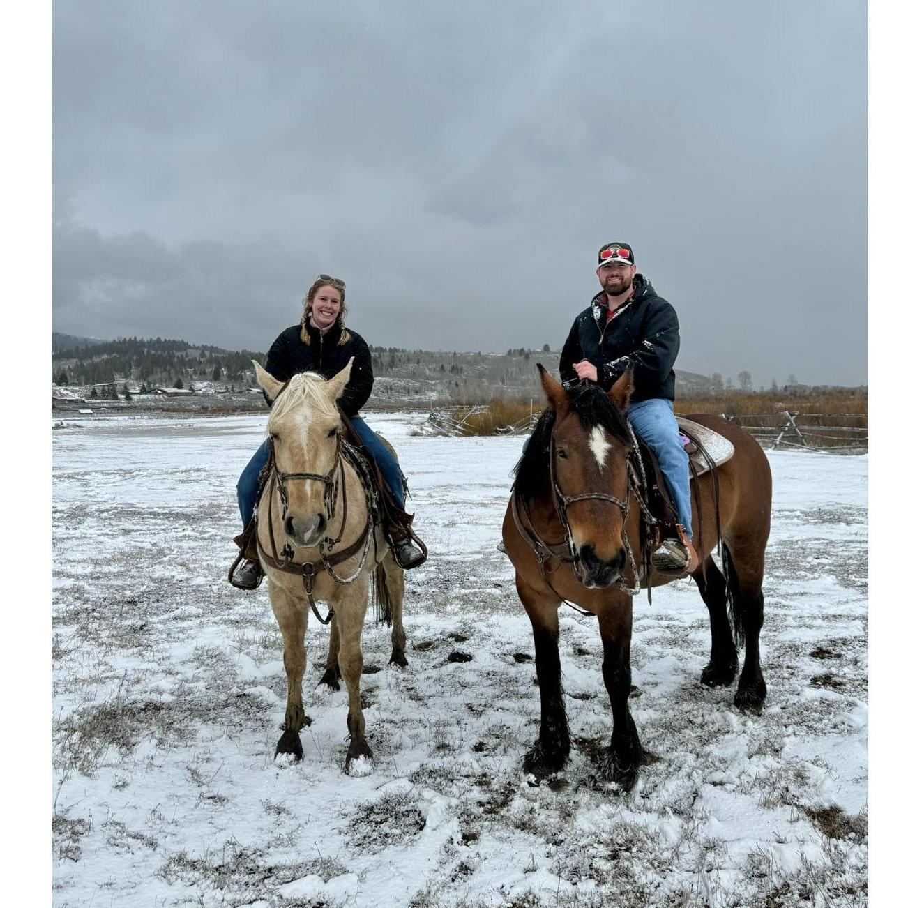 Our horseback riding tour in Wyoming.