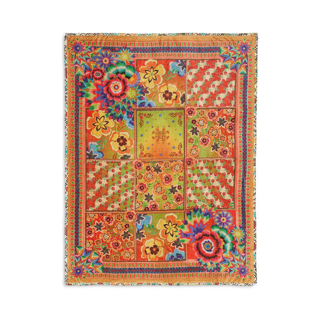 Johnny Was Cannes Printed Reversible Travel Blanket
