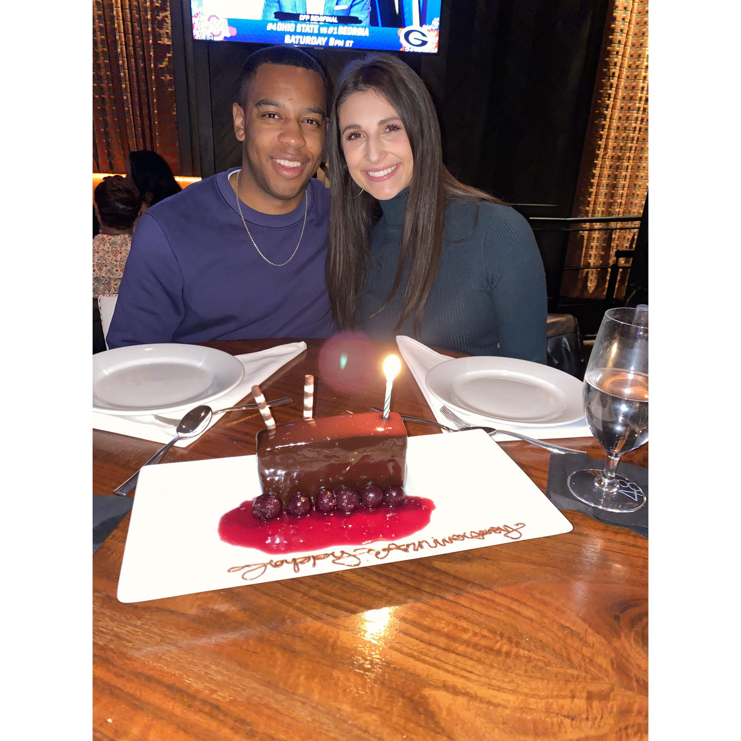 Celebrating our first anniversary together!