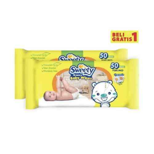 Sweety - Bronze Baby Wipes Perfumed (2pc)