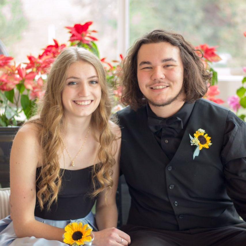 Our first dance together in high school. We had only been dating for a few weeks!