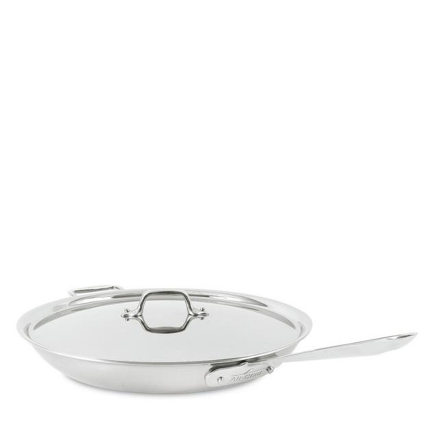 All-Clad D3 Stainless 3 Ply Bonded Cookware 14" Fry Pan with Lid