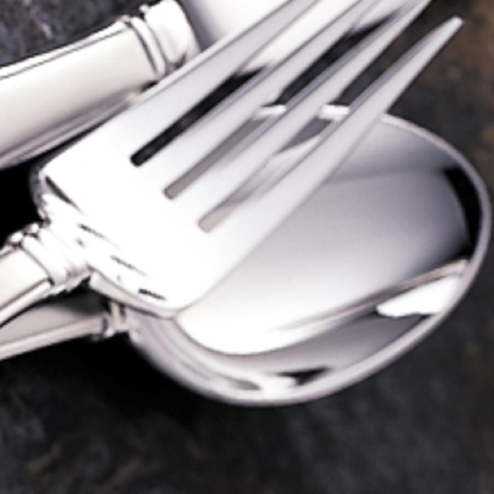 Lenox, Gorham Column Frosted 45-Piece Flatware Set, Service for 8