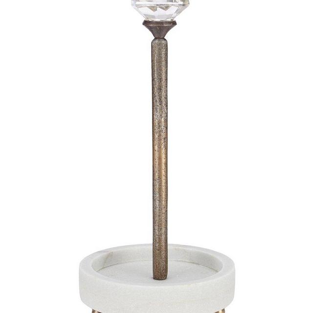 Mud Pie Brass Marble Base Door Knob Paper Towel Holder