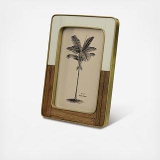 Teak, Ivory & Brass Frame