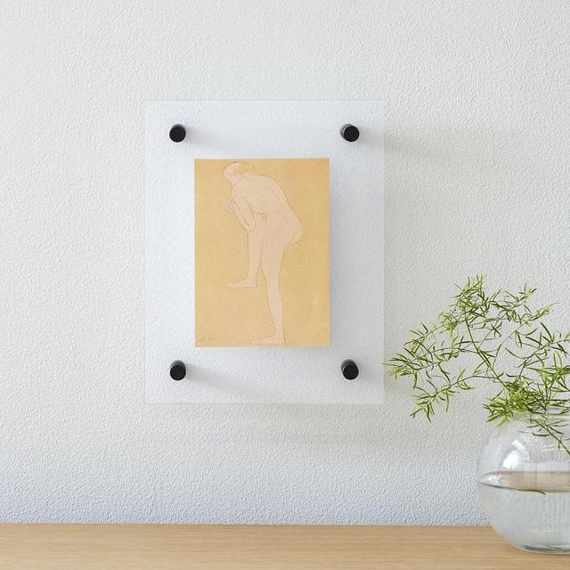 Modern Acrylic Display, Holds 4x6 Image, Clear Acrylic, Antique Bronze, 7x9