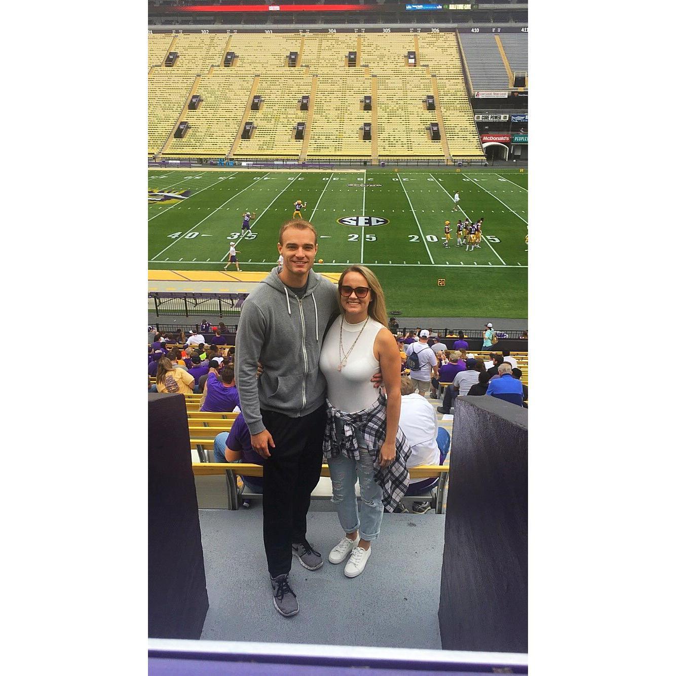 First trip together - New Orleans & LSU stadium stop