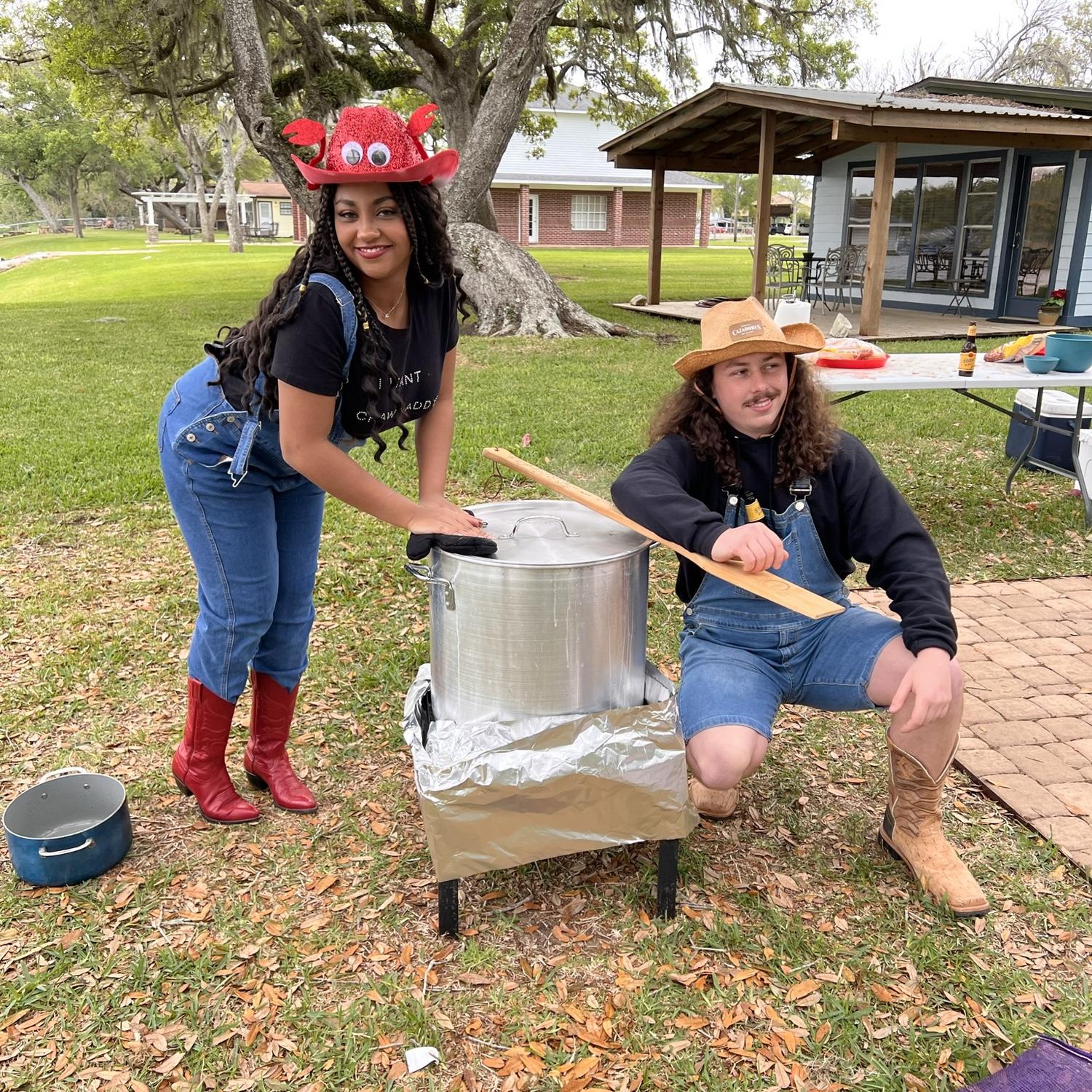 The annual crawfish boil. Logan's baby! March 20th 2023.