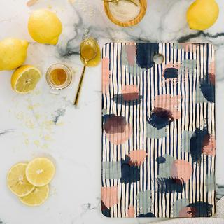 Graphic Thoughts Blue Rectangle Serving Board