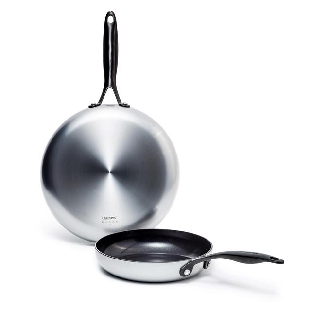 Venice Pro Noir Ceramic Nonstick Frypan Set, 10 inch & 12 inch