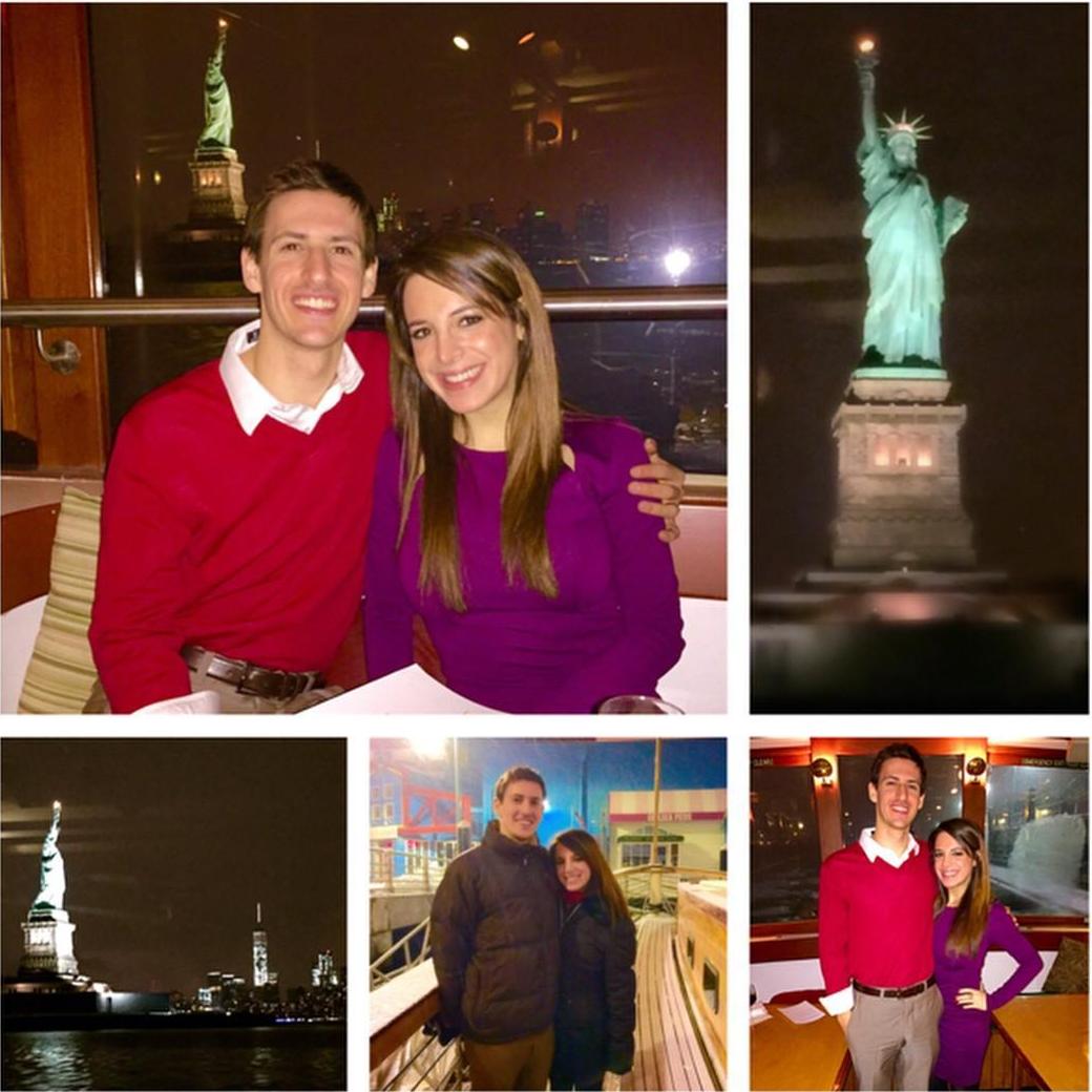 Our first Valentine's Day together celebrated on the Hudson River in NYC