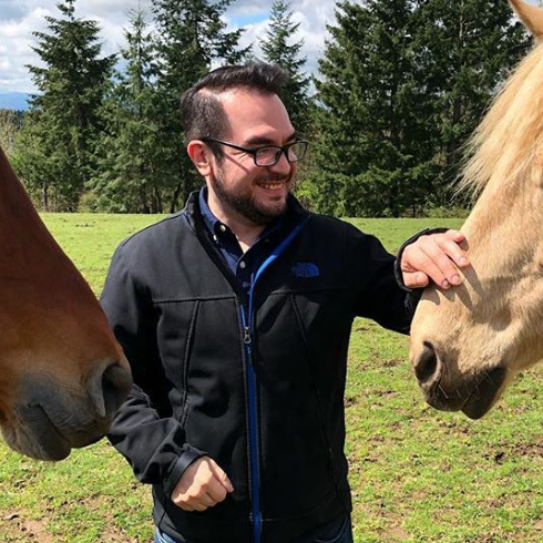 The time I convinced Rob to do a horseback riding Airbnb experience with me in Oregon. He's always a good sport, which is one of the things I love most about him.