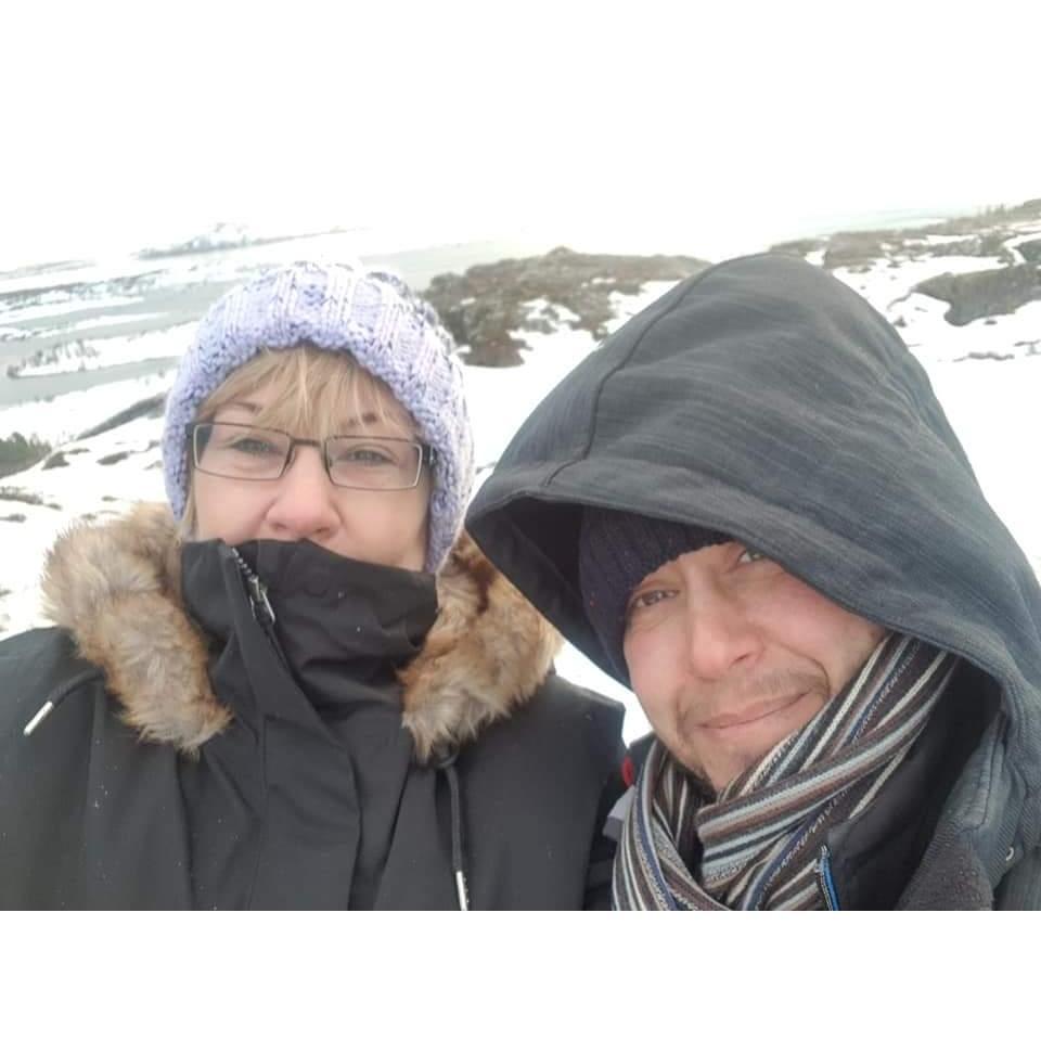 Helping me chase the Northern lights in Iceland.