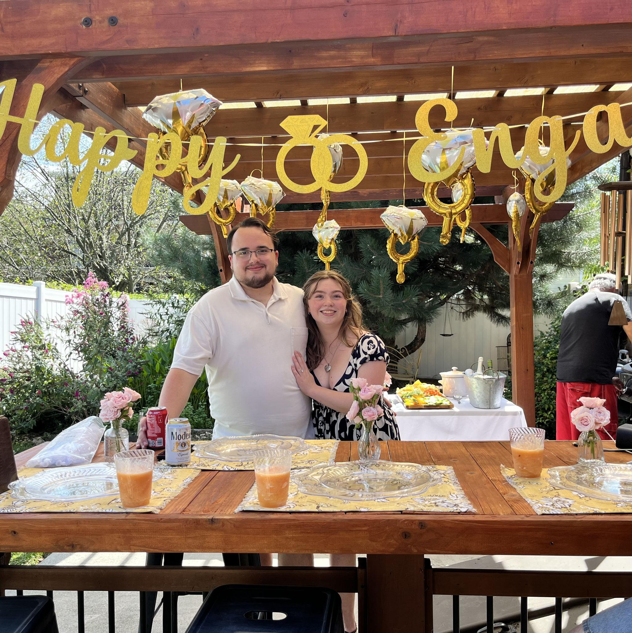 We celebrated our engagement with Eva's family from out of state.