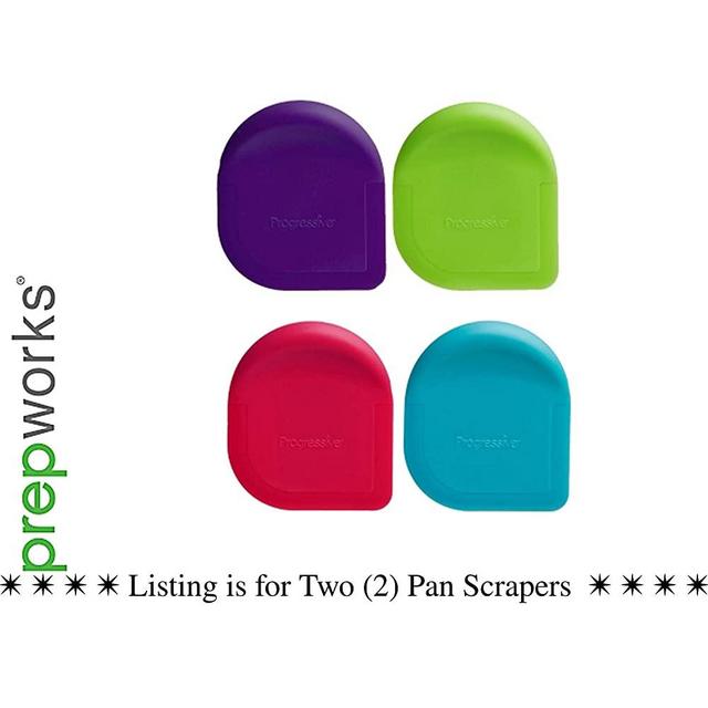 2 X Progressive International Colored Pan Scraper, 2 Piece, Color May Vary