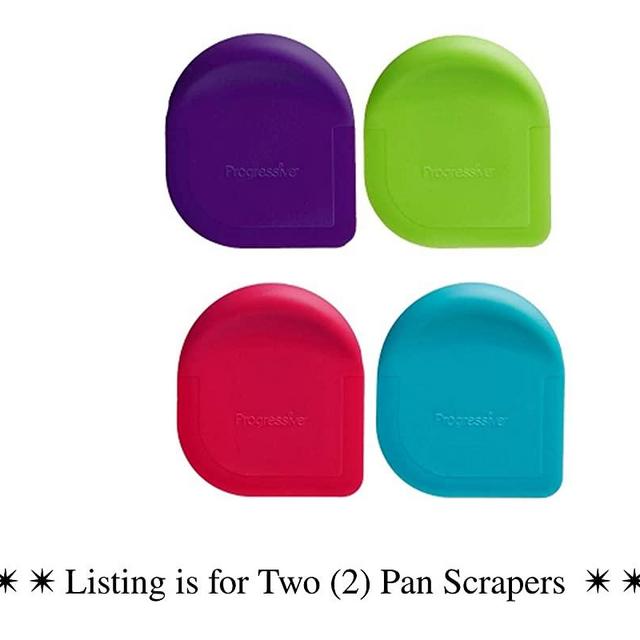 2 X Progressive International Colored Pan Scraper, 2 Piece, Color May Vary