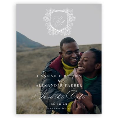 White Wedding Digital Save the Date - Bella Photo