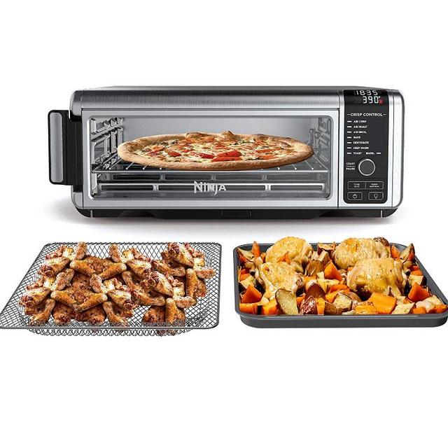 Ninja SP101 Foodi 8-in-1 Digital Air Fry, Large Toaster Oven, Flip-Away for Storage, Dehydrate, Keep Warm, 1800 Watts, XL