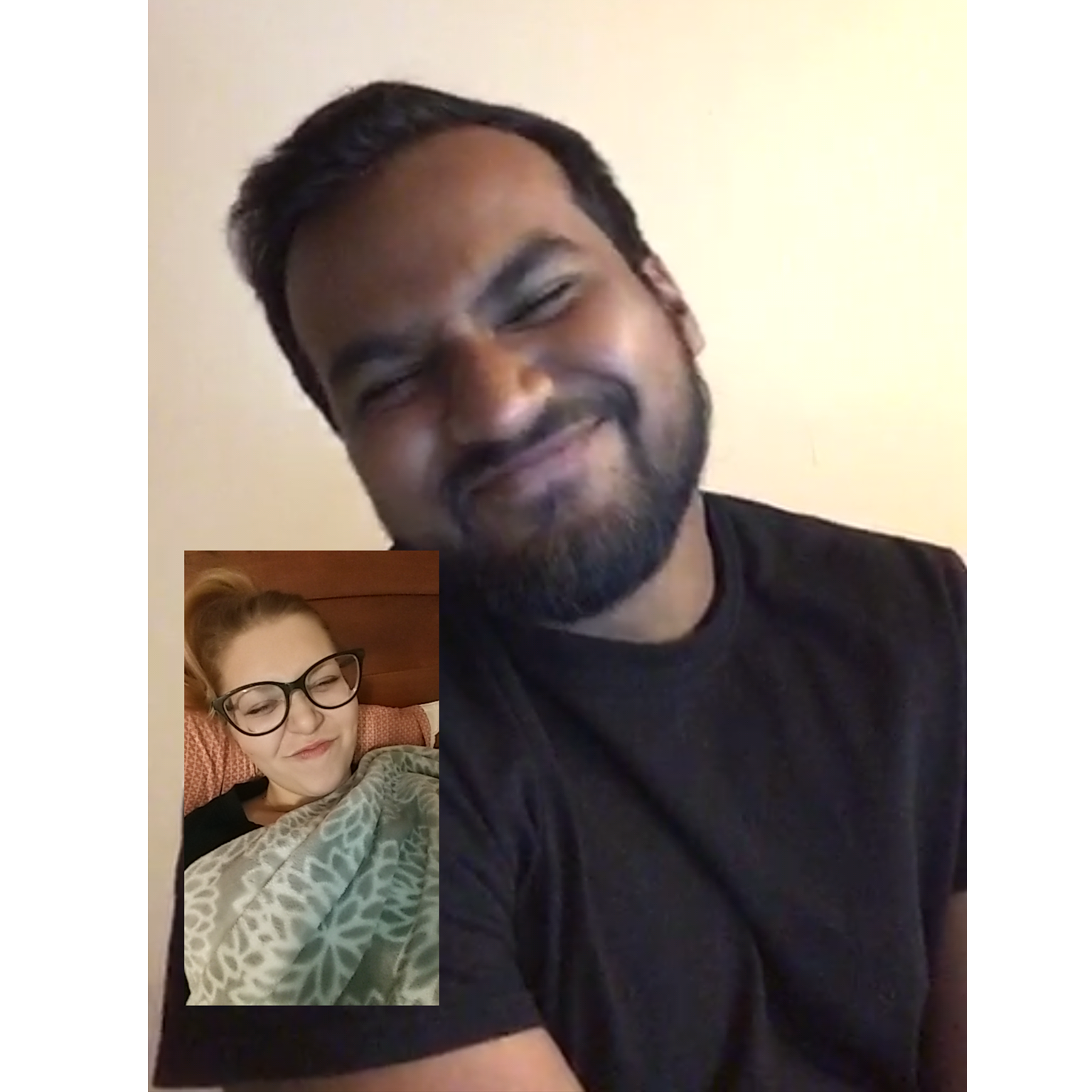 So many smiles and funny faces over video calls